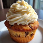 chocolate chip cupcakes with frosting