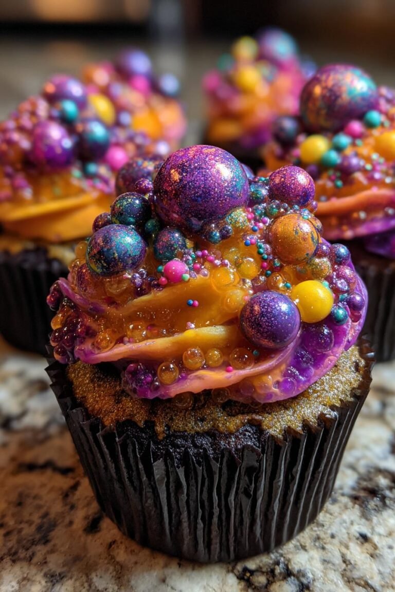 Cauldron bubble cupcakes