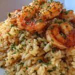 Chicken Scampi with Garlic Parmesan Rice