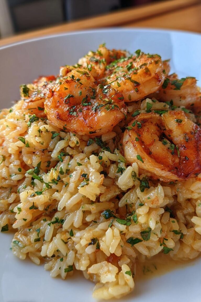 Chicken Scampi with Garlic Parmesan Rice