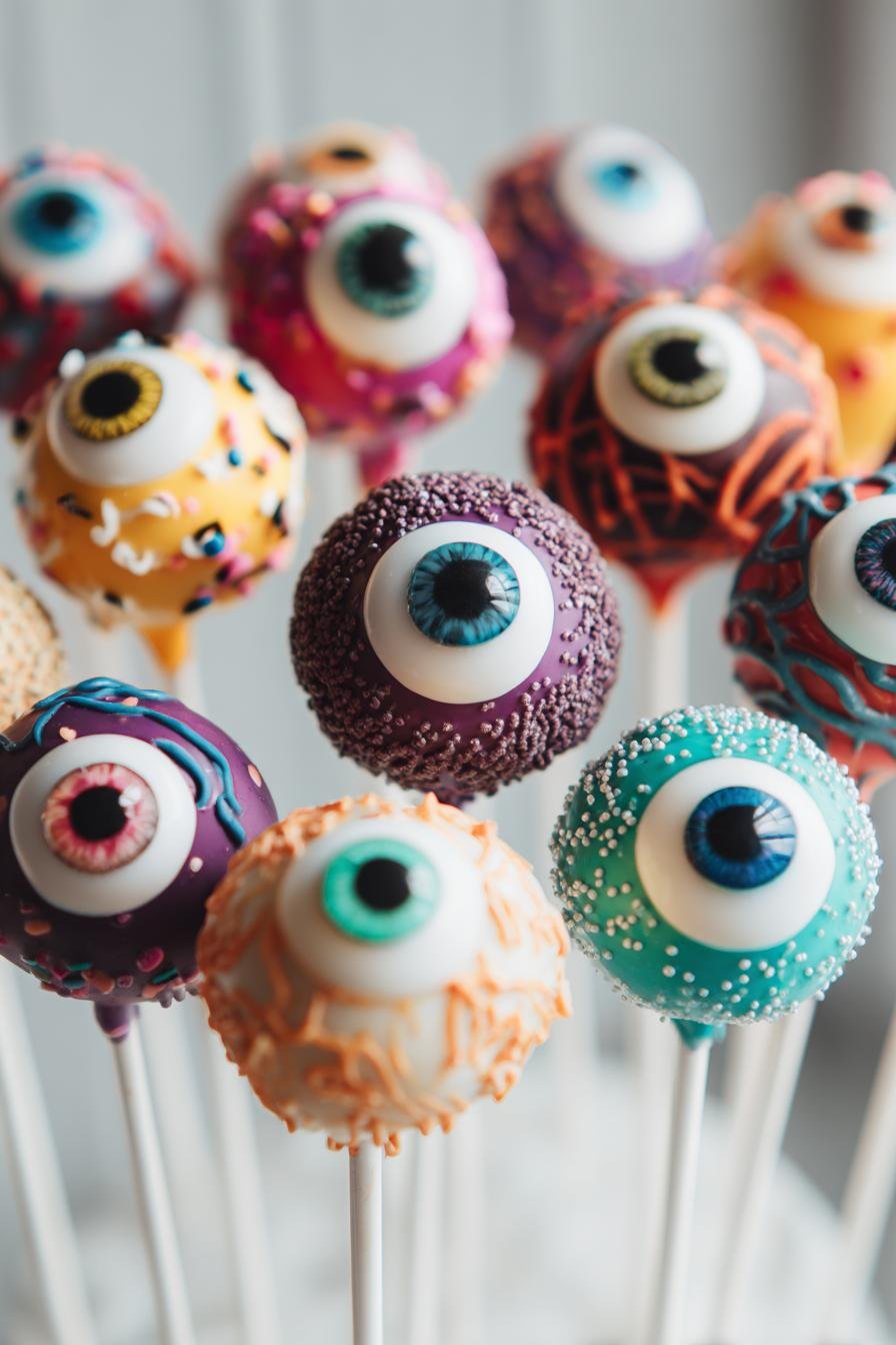 Eyeball cake pops
