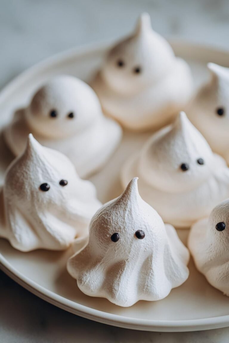Ghost meringue cookies