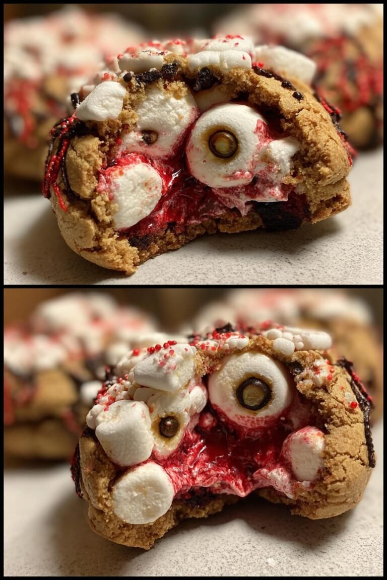 Ghoulish marshmallow cookies