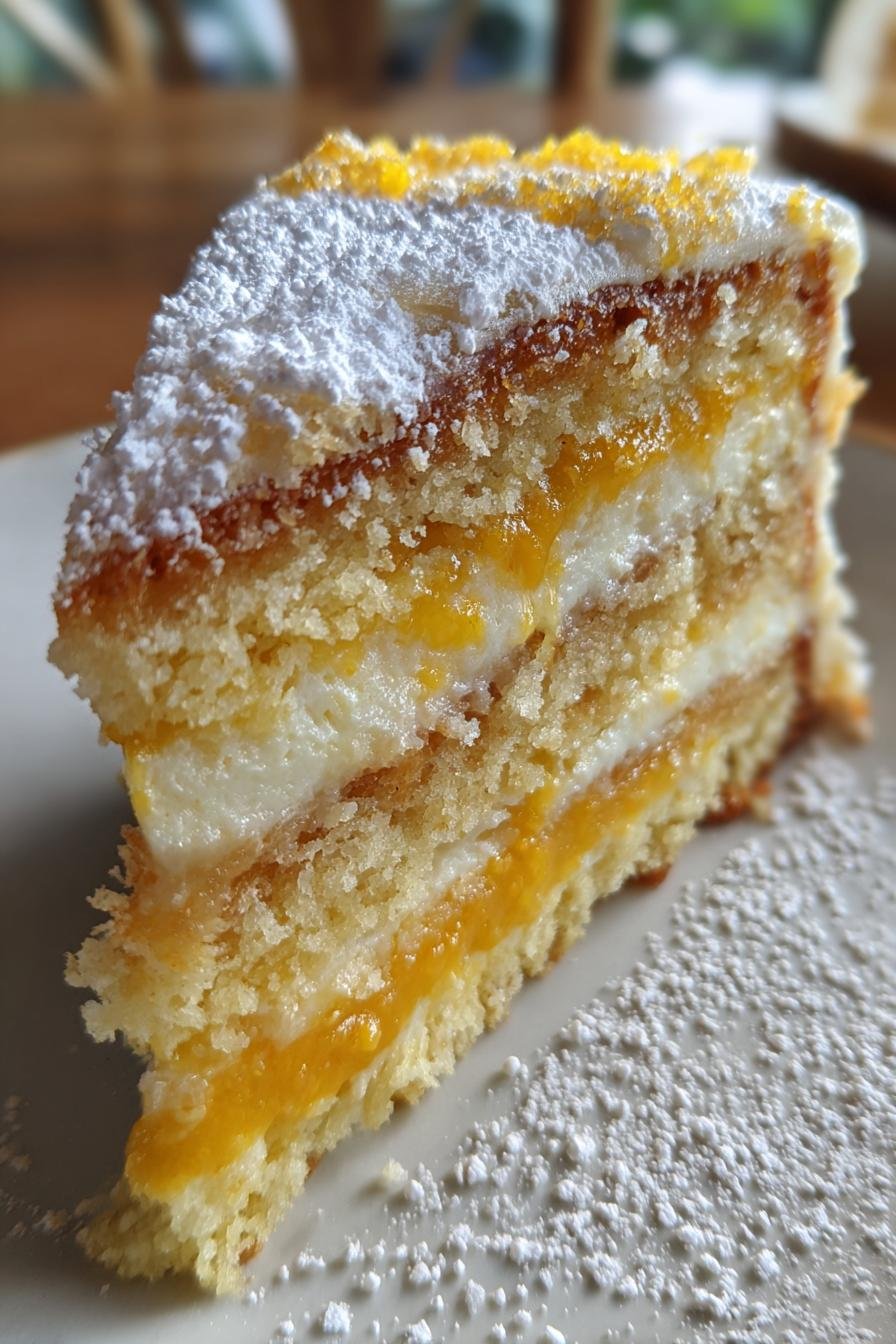 Mango Vanilla Cream Layer Cake