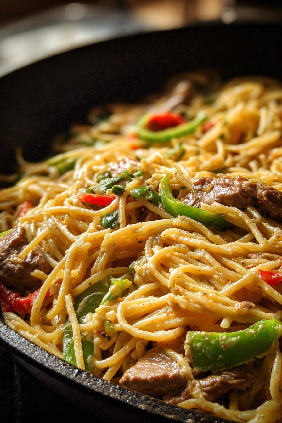 Philly Cheesesteak Pasta