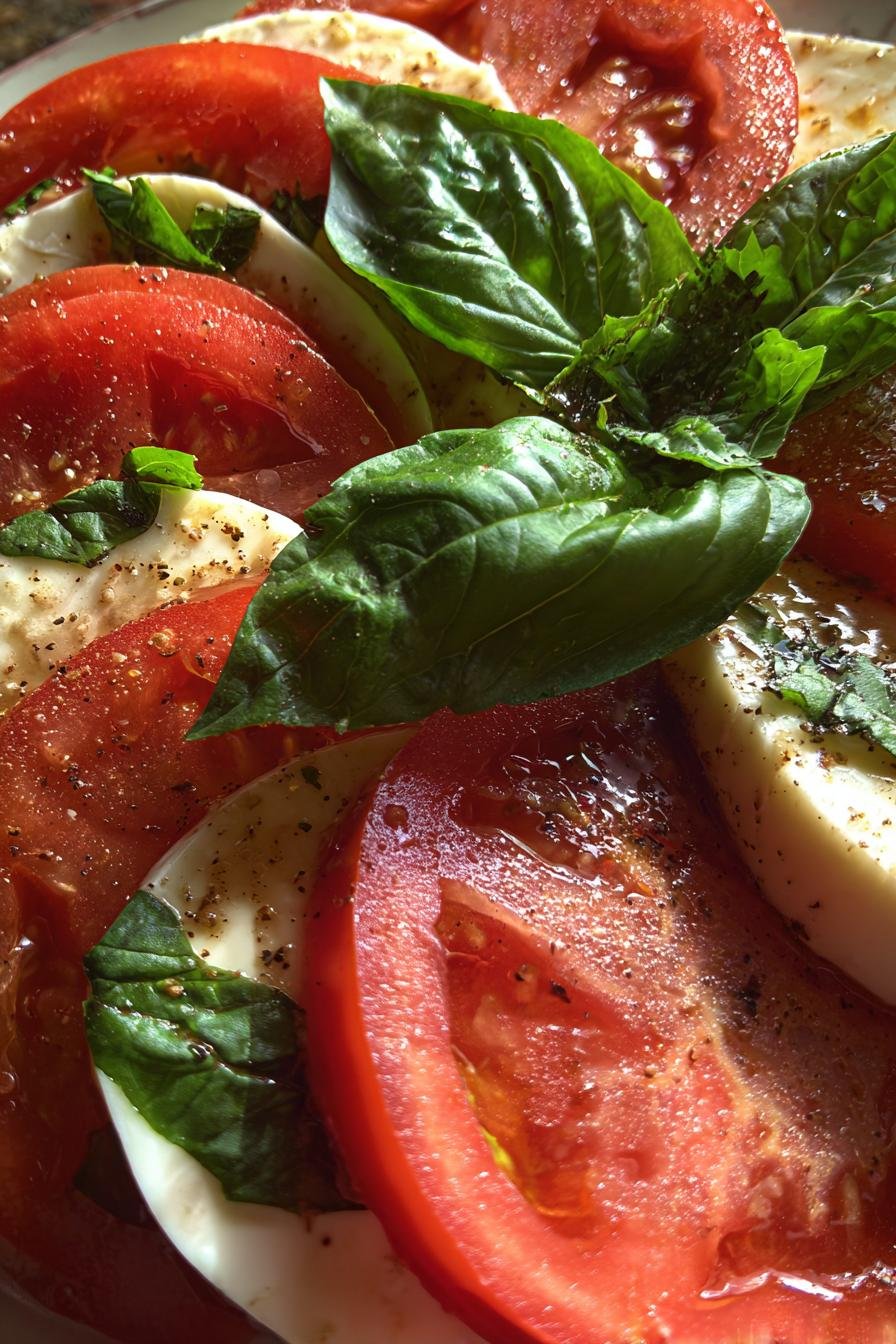 Simple Caprese Salad with Basil