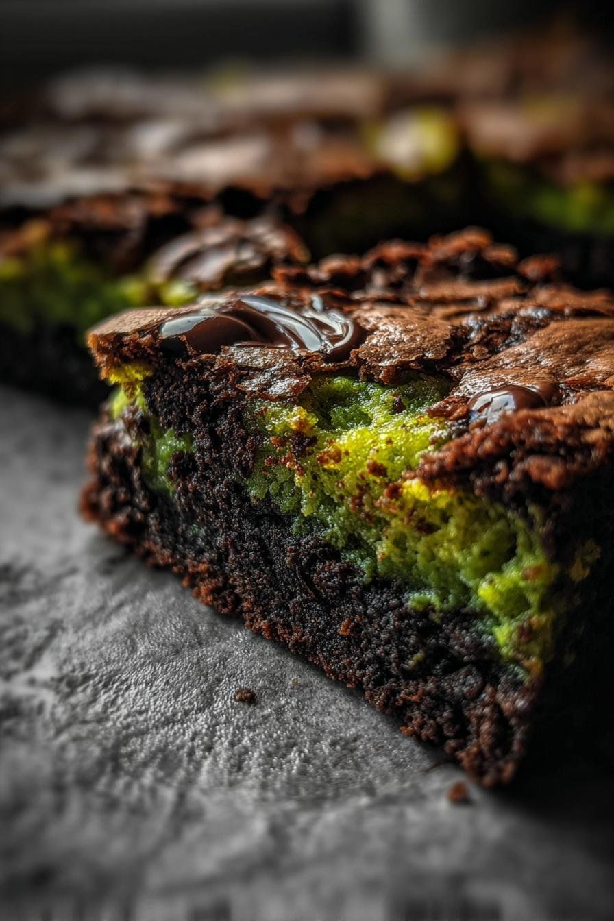 Swamp monster cookie bars