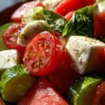 Watermelon Tomato Mozzarella Salad
