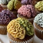Zombie brain cupcakes