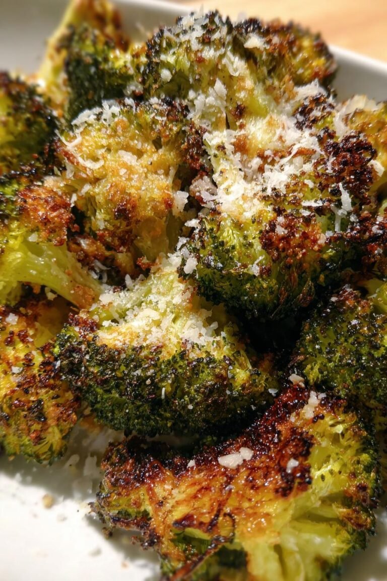 Air Fryer Broccoli with Parmesan