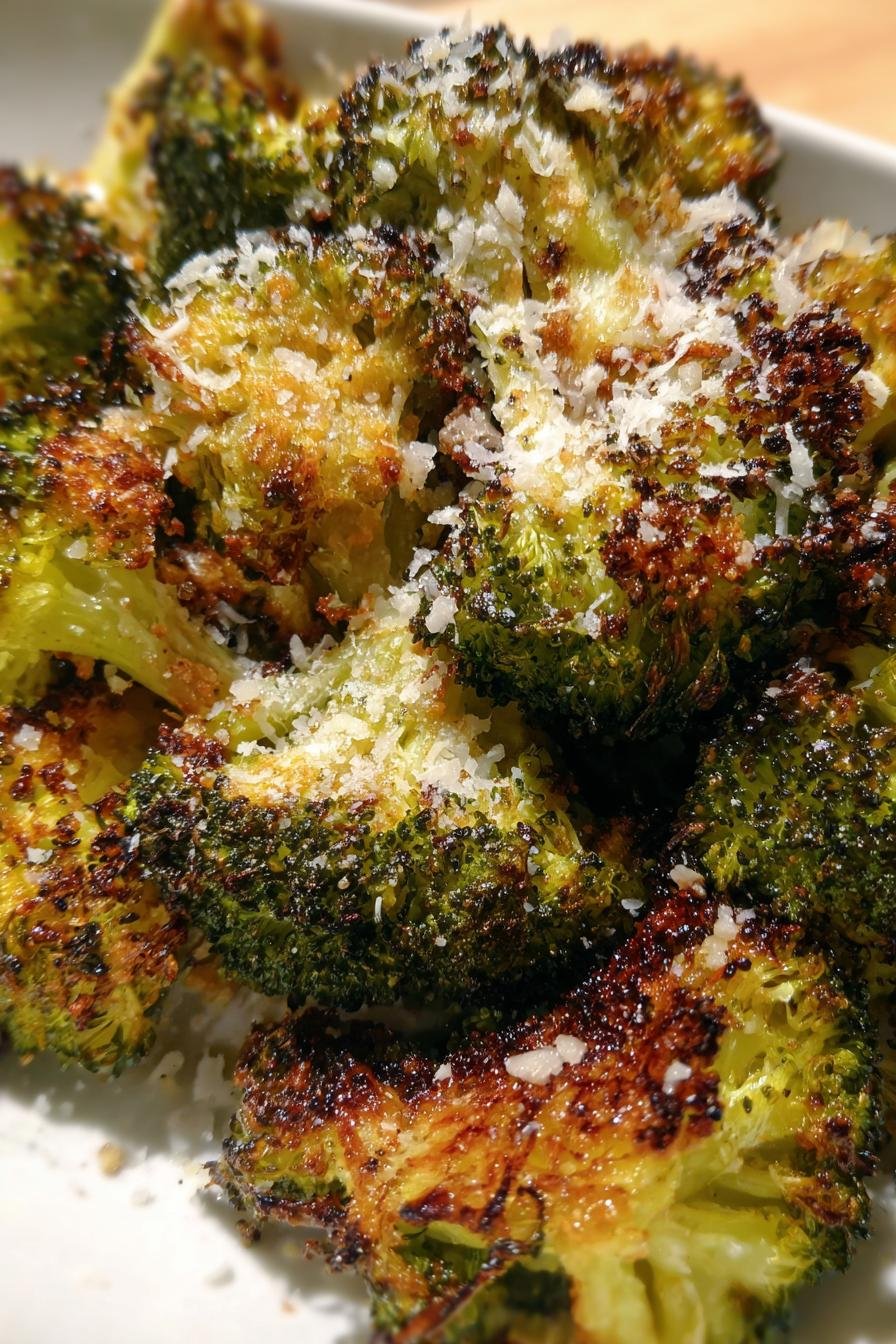Air Fryer Broccoli with Parmesan