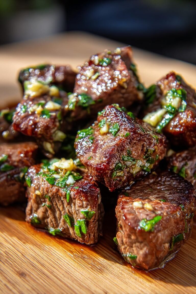 Air Fryer Steak Bites with Garlic Butter