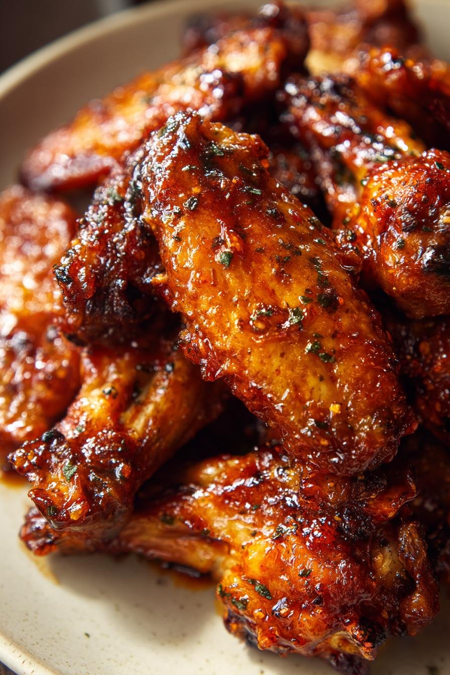 Air fryer maple sriracha wings