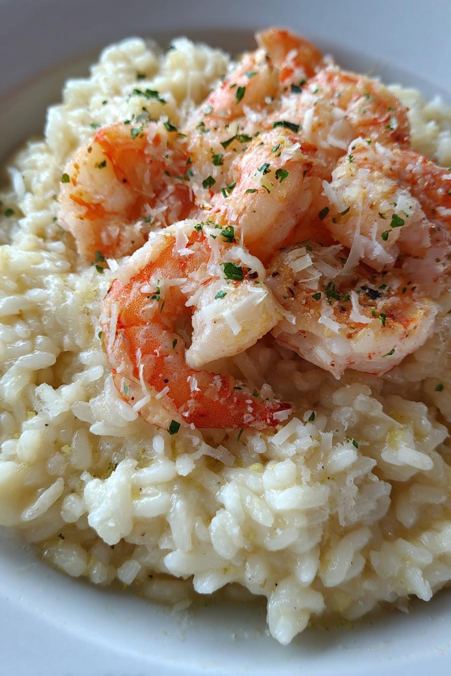 Champagne Shrimp Risotto with Parmesan