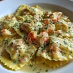 Creamy Lobster Ravioli with White Wine Sauce