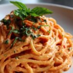 Dairy free creamy tomato pasta