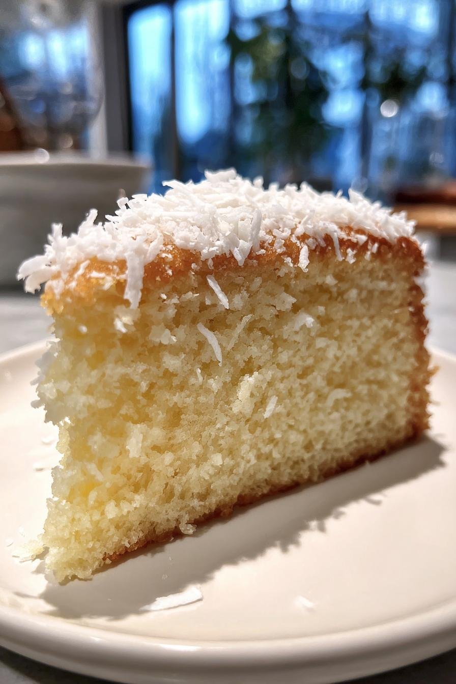 Fluffy coconut sponge cake