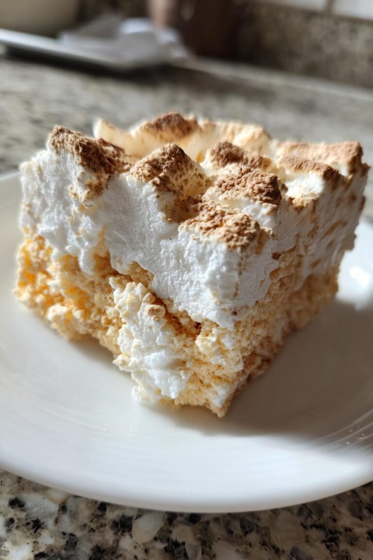 Fluffy marshmallow bars