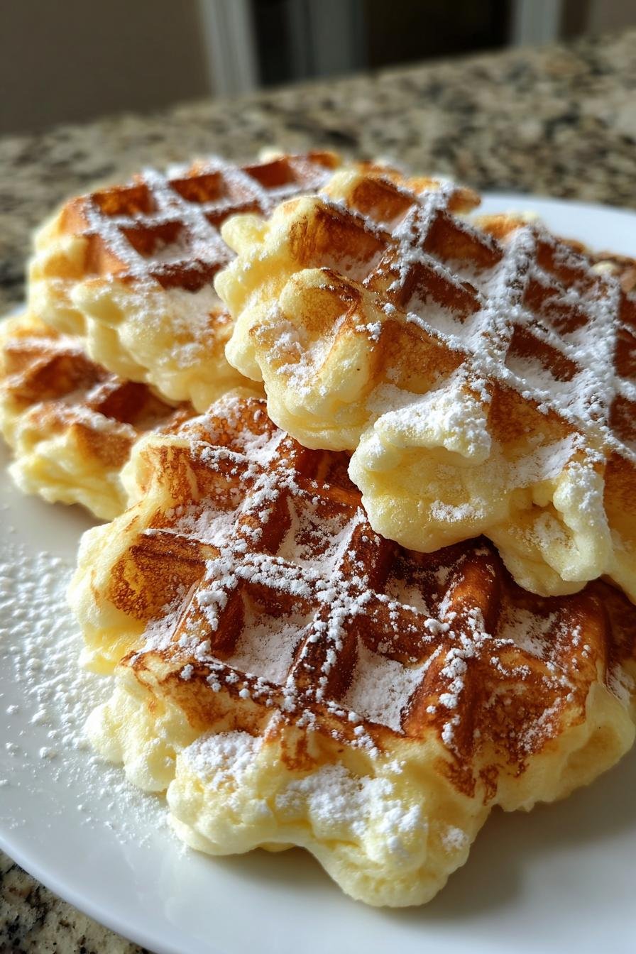 Fluffy mochi waffles