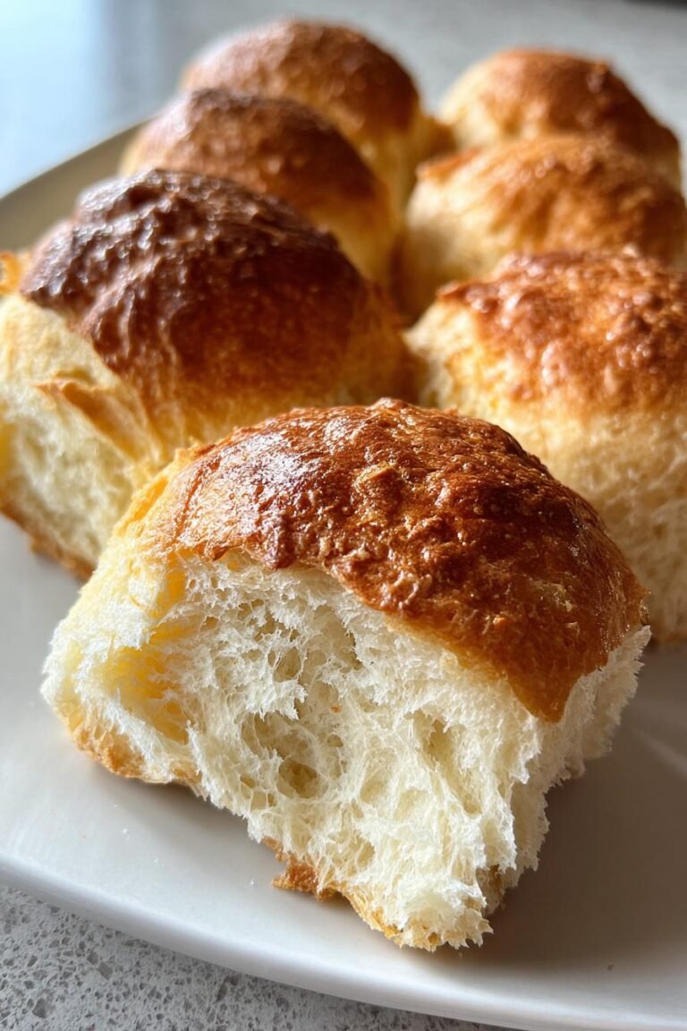 Fluffy sourdough rolls