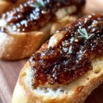 Foie Gras Crostini with Fig Jam Reduction