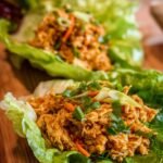 Healthy chicken taco lettuce wraps