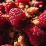 High protein raspberry crumble bowl