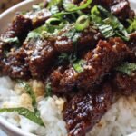 Honey garlic ginger beef bowls