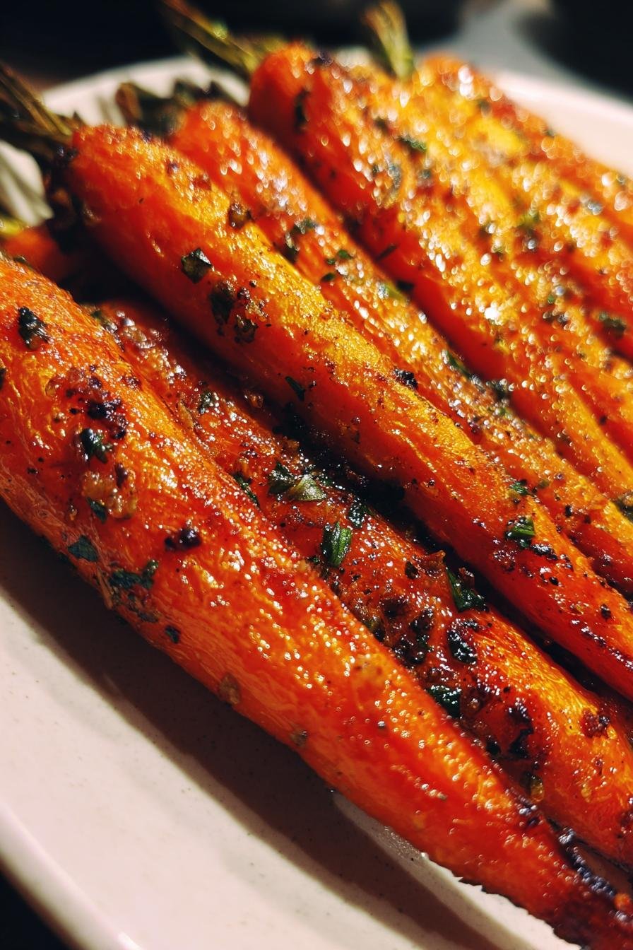 Honey miso roasted carrots