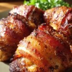 Keto Bacon Wrapped Chicken Thighs