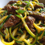 Keto Beef Stir Fry with Zucchini Noodles