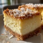 Keto Cheesecake Bars with Coconut Crust