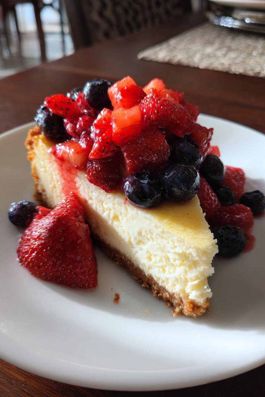 Keto Coconut Cheesecake with Berries