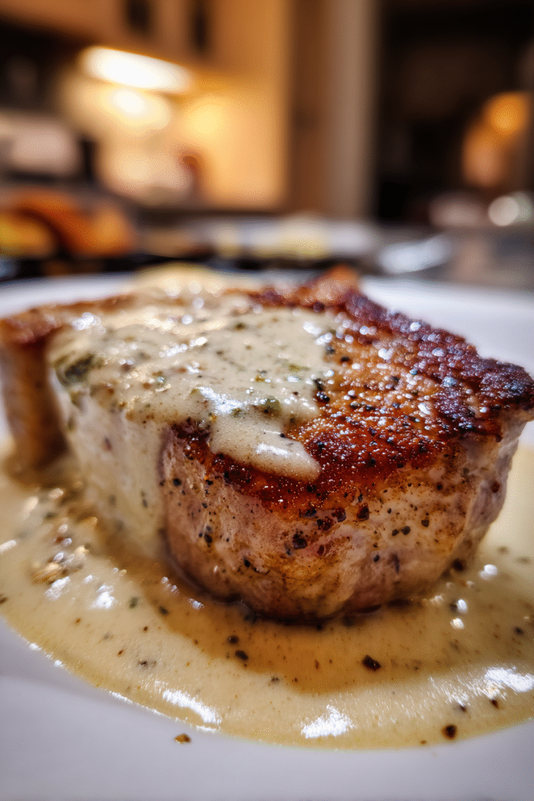 Keto Pork Chops with Cream Sauce