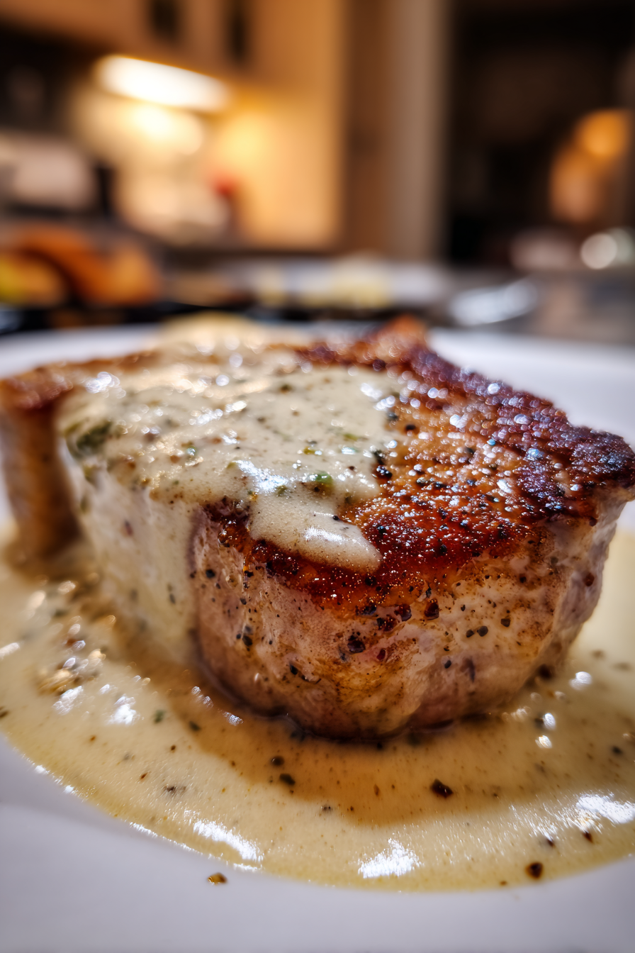 Keto Pork Chops with Cream Sauce