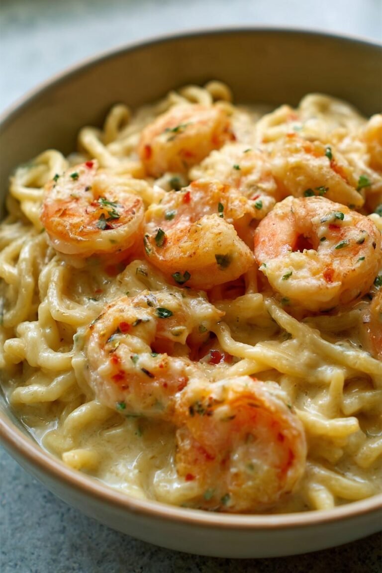 Keto Shrimp Alfredo