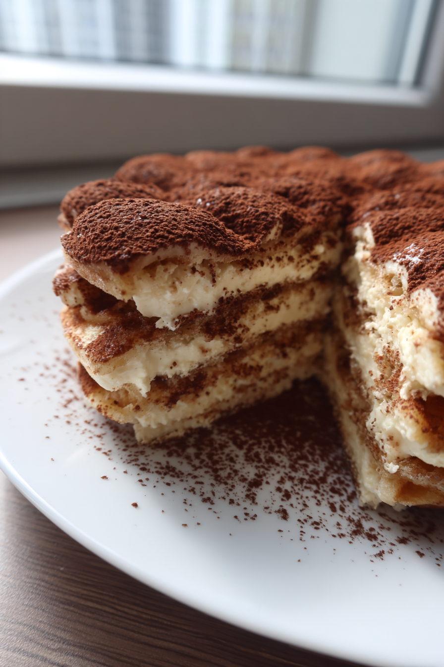 Keto Tiramisu Chaffle Cake