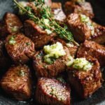Keto garlic butter steak bites