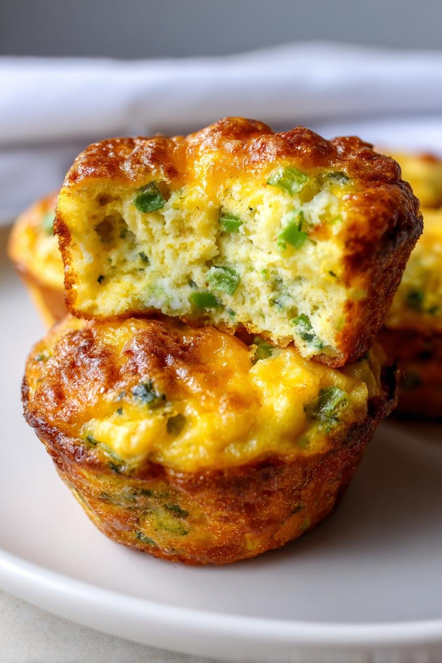 Keto jalapeño cheddar egg muffins