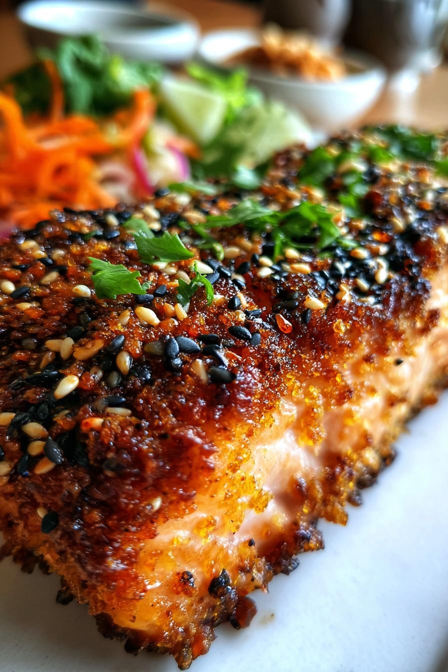 Korean Sesame Crusted Salmon