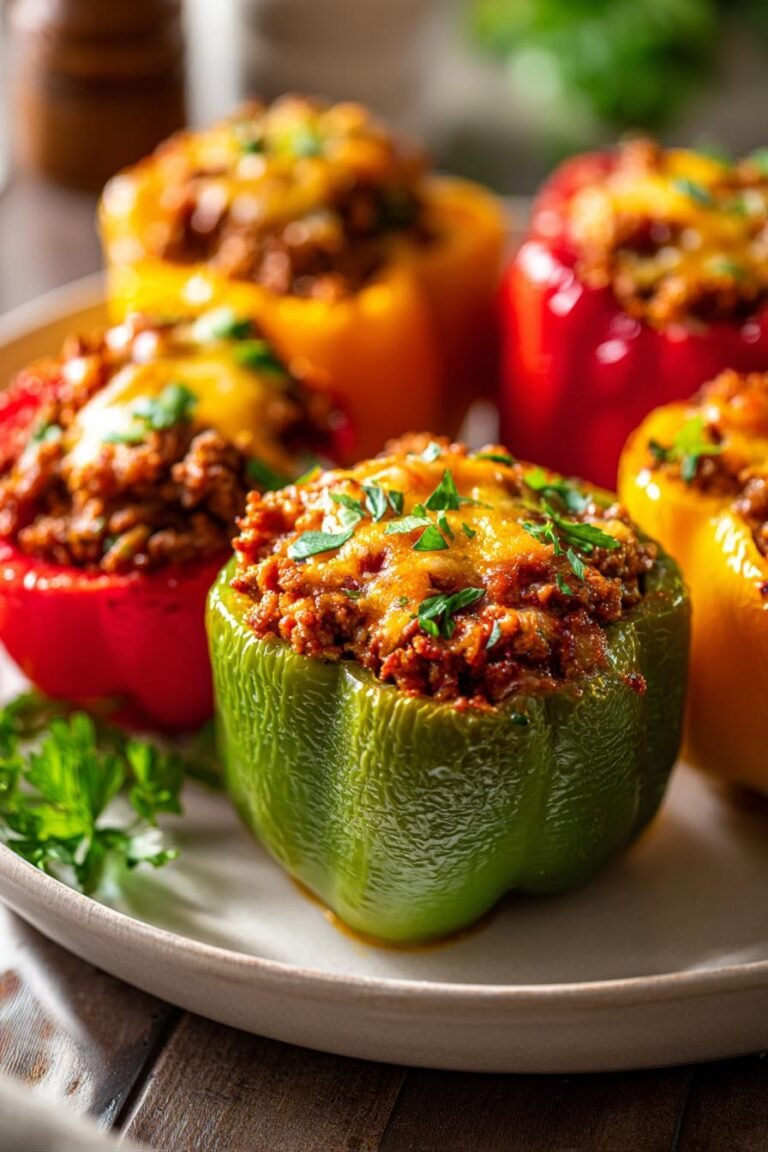 Low carb taco stuffed peppers