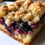 Low sugar blueberry crumble bars
