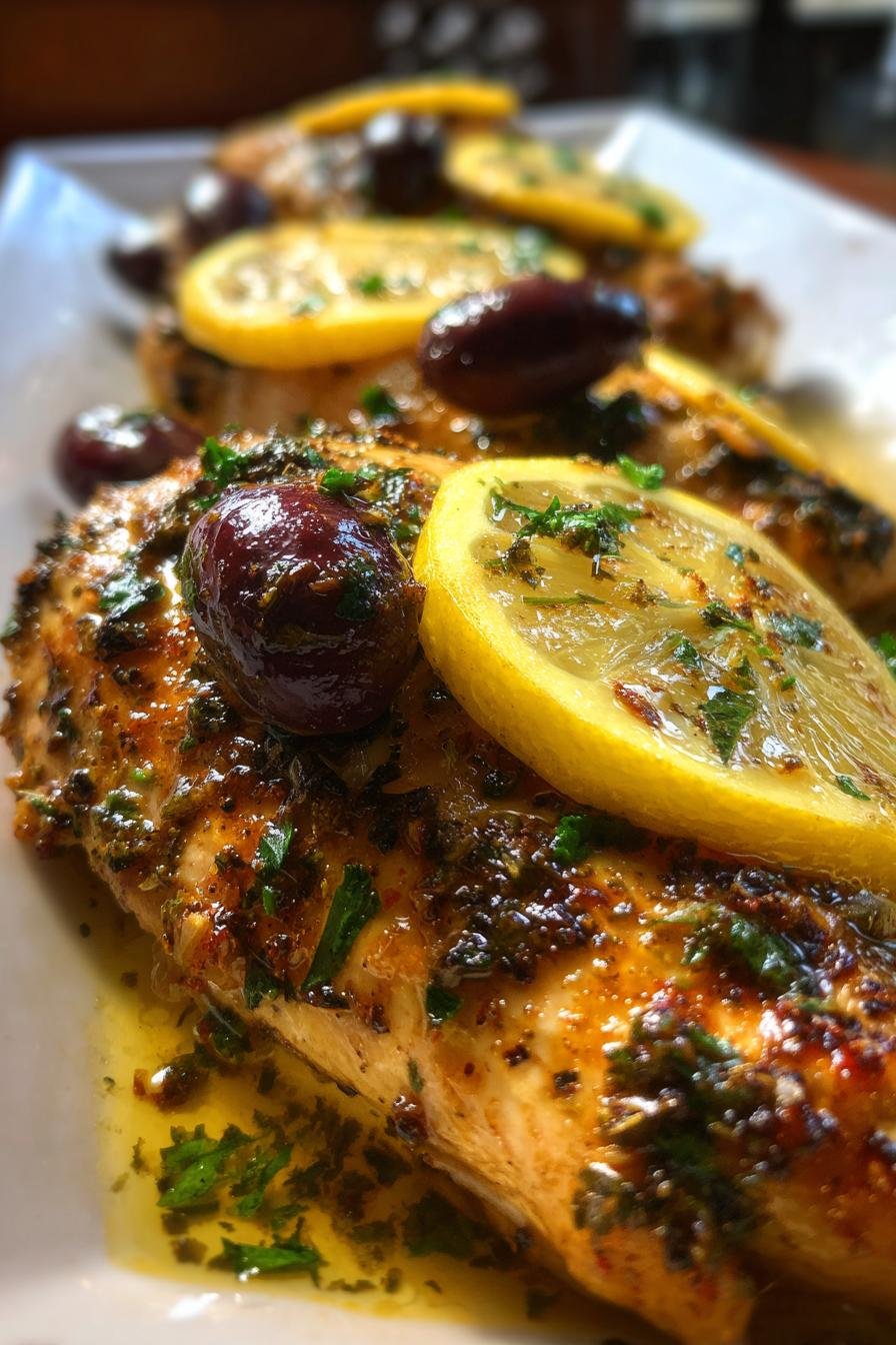 Mediterranean lemon olive chicken