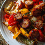 One Pan Sheet Pan Sausage and Peppers