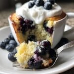 Protein blueberry mug cake
