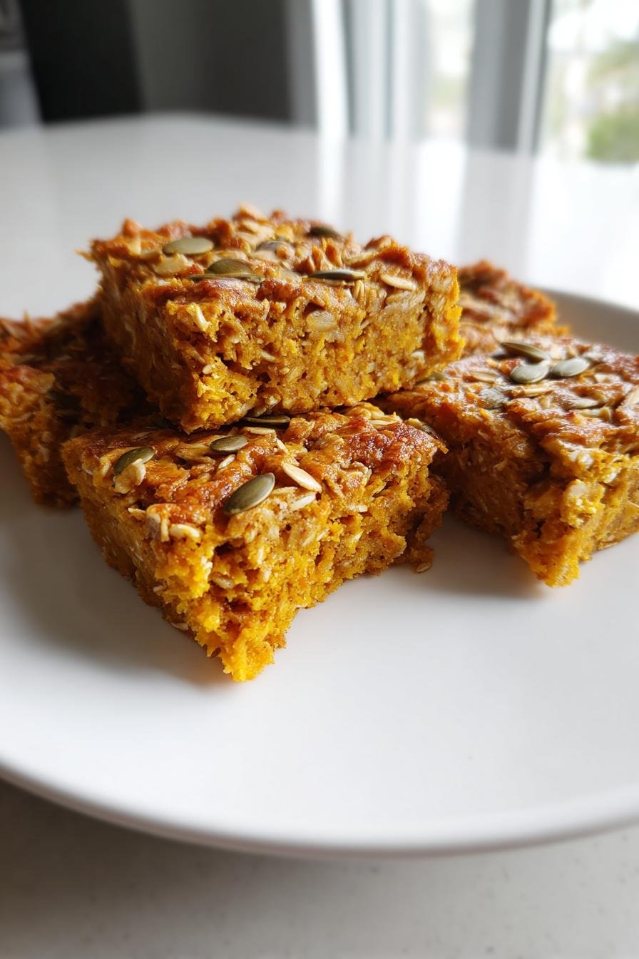 Protein pumpkin oatmeal bars