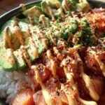 Salmon Avocado Bowl with Spicy Mayo Drizzle