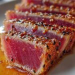 Seared Ahi Tuna with Wasabi Yuzu Glaze