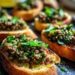 Tinned Sardine Tapenade Crostini