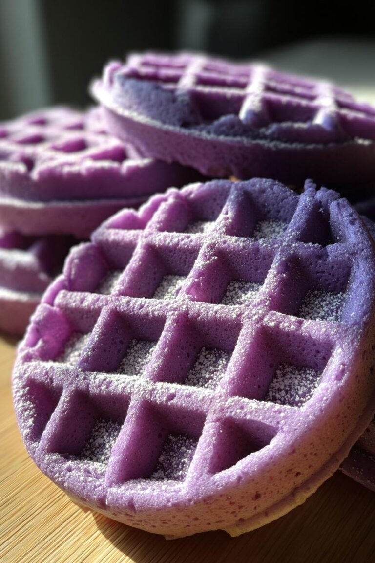 Ube Mochi Waffles